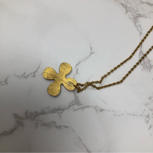 AUTHENTIC Chanel 2001 Cruise collection 24k plated clover rhinestones necklace - Picture 6 of 10
